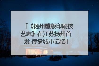 《扬州雕版印刷技艺志》在江苏扬州首发 传承城市记忆