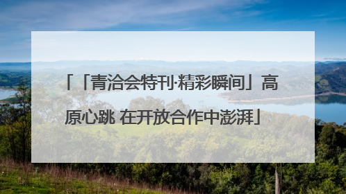 「青洽会特刊·精彩瞬间」高原心跳 在开放合作中澎湃