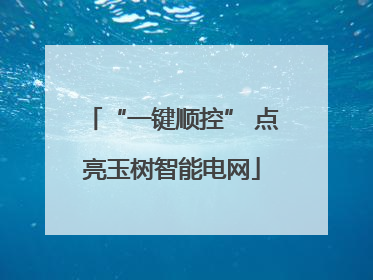 “一键顺控” 点亮玉树智能电网