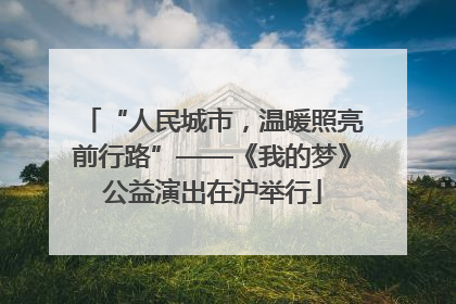 “人民城市，温暖照亮前行路”——《我的梦》公益演出在沪举行