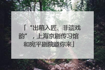 “出箱入匠、非遗戏韵”，上海京剧传习馆和宛平剧院邀你来