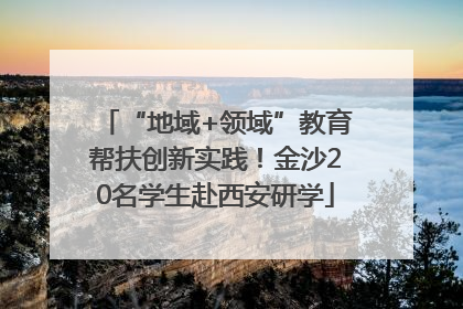 “地域+领域”教育帮扶创新实践！金沙20名学生赴西安研学