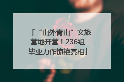 “山外青山”文旅营地开营！236组毕业力作惊艳亮相
