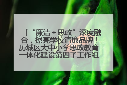 “廉洁＋思政”深度融合，擦亮学校清廉品牌！历城区大中小学思政教育一体化建设第四子工作组举行共建活动