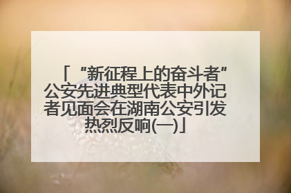“新征程上的奋斗者”公安先进典型代表中外记者见面会在湖南公安引发热烈反响(一)