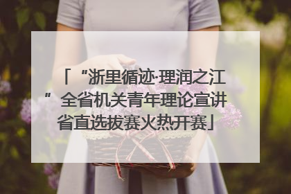 “浙里循迹·理润之江”全省机关青年理论宣讲省直选拔赛火热开赛