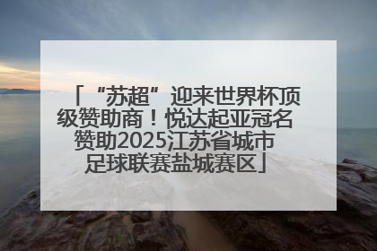 “苏超”迎来世界杯顶级赞助商！悦达起亚冠名赞助2025江苏省城市足球联赛盐城赛区