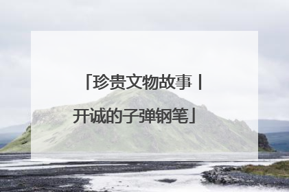 珍贵文物故事丨开诚的子弹钢笔