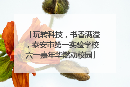 玩转科技，书香满溢，泰安市第一实验学校六一嘉年华燃动校园