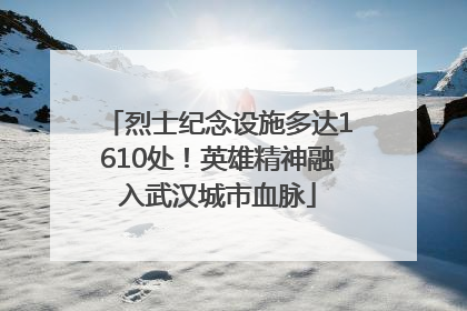 烈士纪念设施多达1610处！英雄精神融入武汉城市血脉
