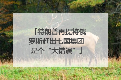 特朗普再提将俄罗斯赶出七国集团是个“大错误”