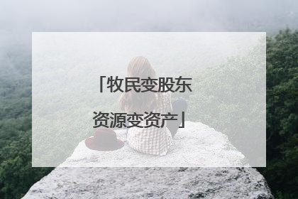 牧民变股东 资源变资产