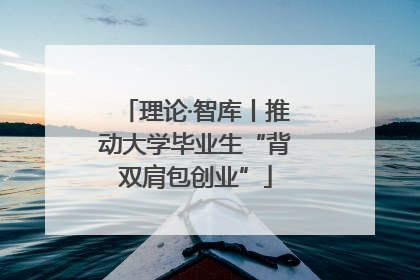 理论·智库丨推动大学毕业生“背双肩包创业”
