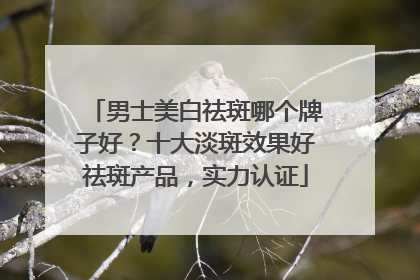 男士美白祛斑哪个牌子好？十大淡斑效果好祛斑产品，实力认证