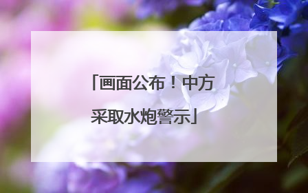 画面公布！中方采取水炮警示