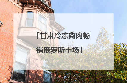 甘肃冷冻禽肉畅销俄罗斯市场