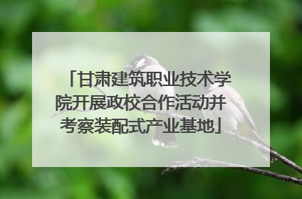 甘肃建筑职业技术学院开展政校合作活动并考察装配式产业基地