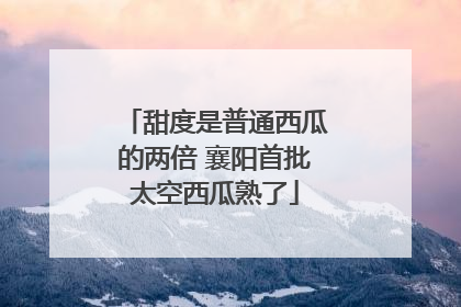 甜度是普通西瓜的两倍 襄阳首批太空西瓜熟了