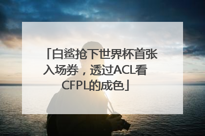 白鲨抢下世界杯首张入场券，透过ACL看CFPL的成色