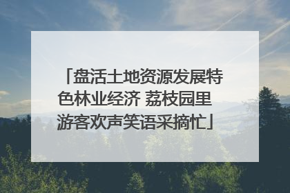 盘活土地资源发展特色林业经济 荔枝园里游客欢声笑语采摘忙