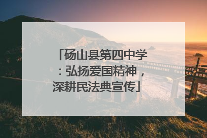 砀山县第四中学：弘扬爱国精神，深耕民法典宣传
