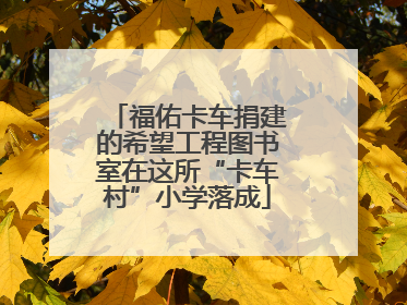福佑卡车捐建的希望工程图书室在这所“卡车村”小学落成