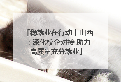 稳就业在行动丨山西：深化校企对接 助力高质量充分就业