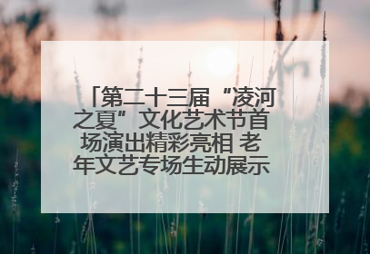 第二十三届“凌河之夏”文化艺术节首场演出精彩亮相 老年文艺专场生动展示银龄风采