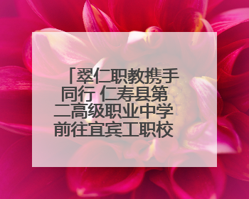 翠仁职教携手同行 仁寿县第二高级职业中学前往宜宾工职校考察交流