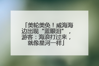 美轮美奂！威海海边出现“蓝眼泪”，游客：海浪打过来，就像星河一样