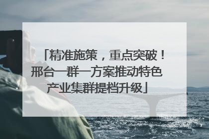 精准施策，重点突破！邢台一群一方案推动特色产业集群提档升级