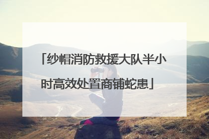 纱帽消防救援大队半小时高效处置商铺蛇患