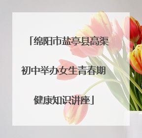 绵阳市盐亭县高渠初中举办女生青春期健康知识讲座