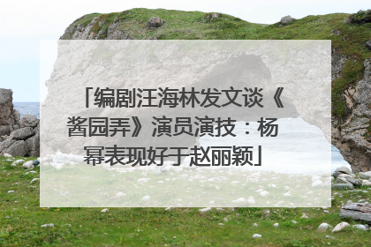 编剧汪海林发文谈《酱园弄》演员演技：杨幂表现好于赵丽颖