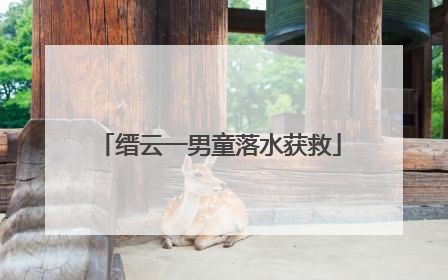 缙云一男童落水获救