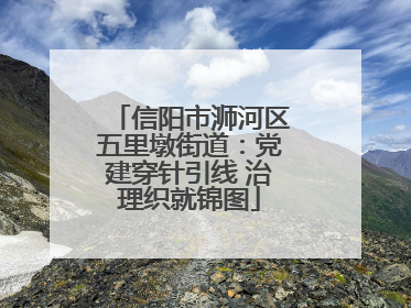 信阳市浉河区五里墩街道：党建穿针引线 治理织就锦图
