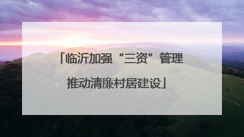 临沂加强“三资”管理 推动清廉村居建设