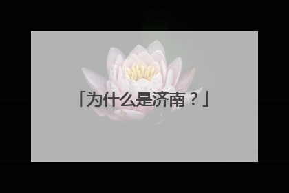为什么是济南？