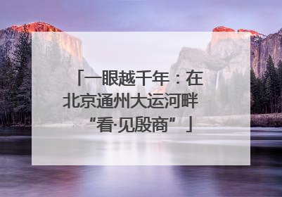 一眼越千年：在北京通州大运河畔“看·见殷商”