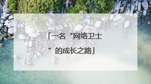 一名“网络卫士”的成长之路