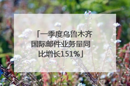 一季度乌鲁木齐国际邮件业务量同比增长151%