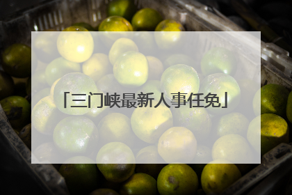 三门峡最新人事任免