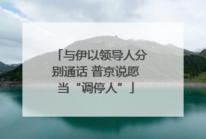 与伊以领导人分别通话 普京说愿当“调停人”