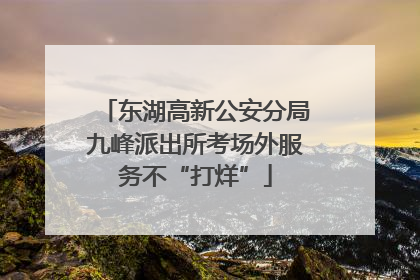 东湖高新公安分局九峰派出所考场外服务不“打烊”