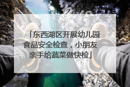 东西湖区开展幼儿园食品安全检查，小朋友亲手给蔬菜做快检