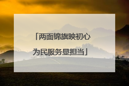 两面锦旗映初心 为民服务显担当