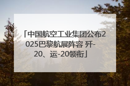 中国航空工业集团公布2025巴黎航展阵容 歼-20、运-20领衔