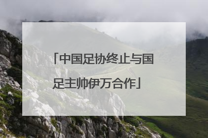 中国足协终止与国足主帅伊万合作