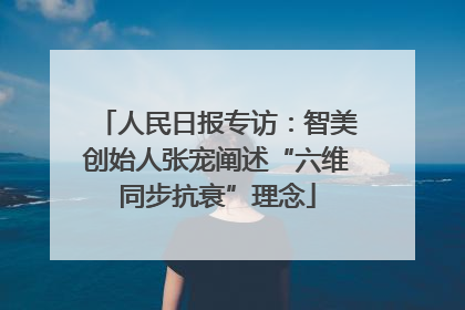 人民日报专访：智美创始人张宠阐述“六维同步抗衰”理念