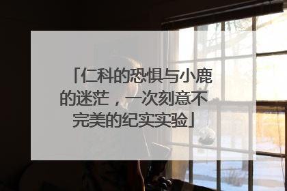 仁科的恐惧与小鹿的迷茫，一次刻意不完美的纪实实验